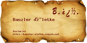 Baszler Életke névjegykártya